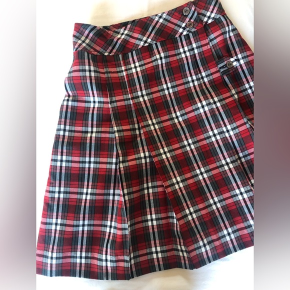 schoolbelles Skirts Schoolbelles Plaid Uniform Skirt Redblackwhite